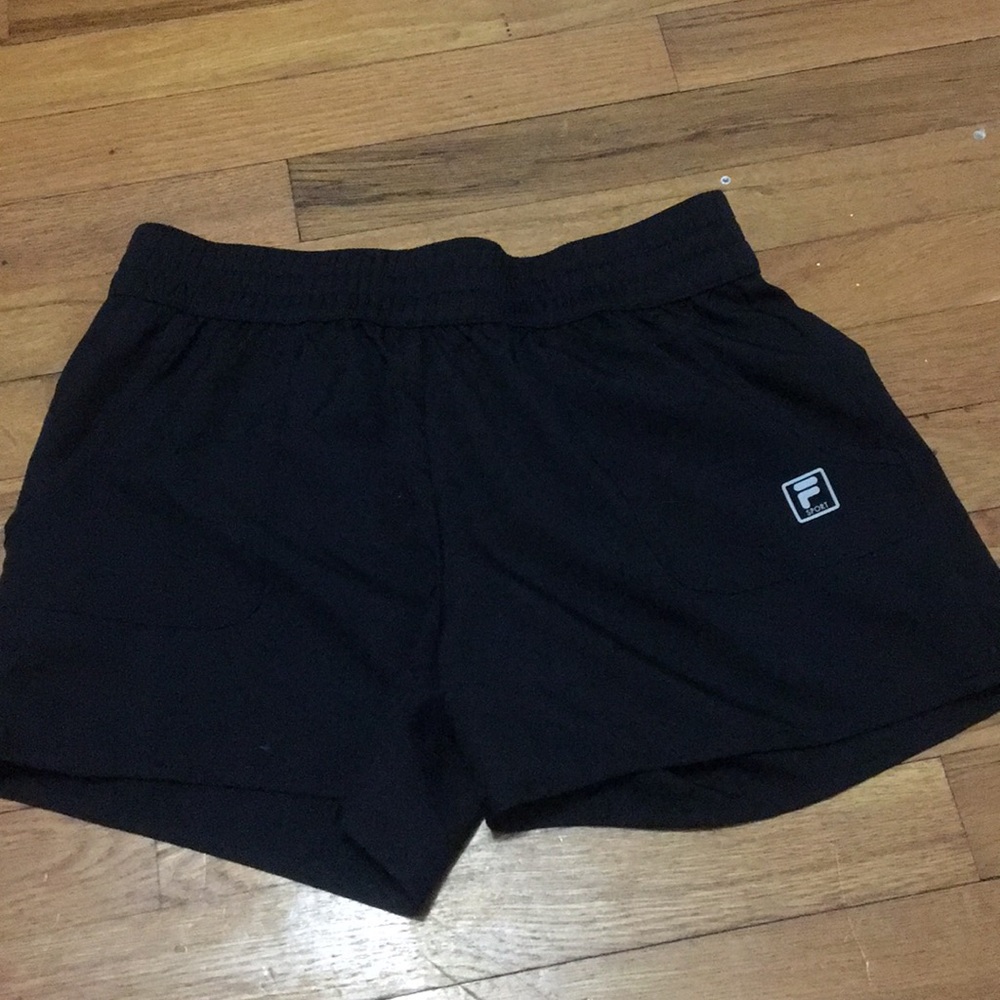 Black athletic shorts, No tags, but never worn.